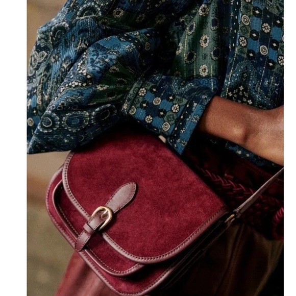 SEZANE TIANNA SHIRT ARIZONA BLUE SIZE UK 10 US 6 NWT $180 - Picture 2 of 5